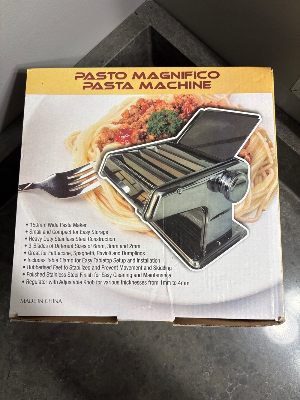 Pasta Magnifico Stainless Steel Pasta Machine - Silver